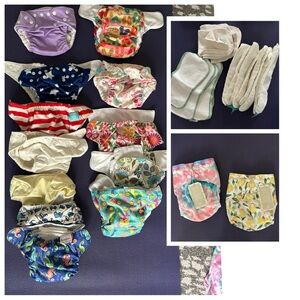 Cloth diapers + inserts - 16 diapers - Charlie Banana